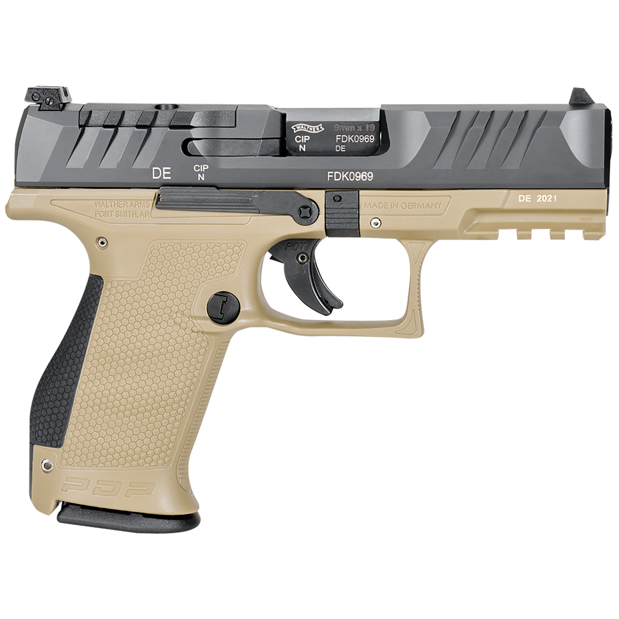 WALTHER PDP COMPACT 9MM 4" FS 15-SHOT TAN POLYMER FRAME - for sale